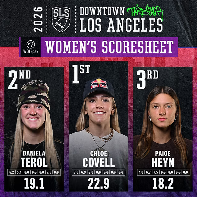 The SLS Championship 2026 Tour: Competition Women's results!